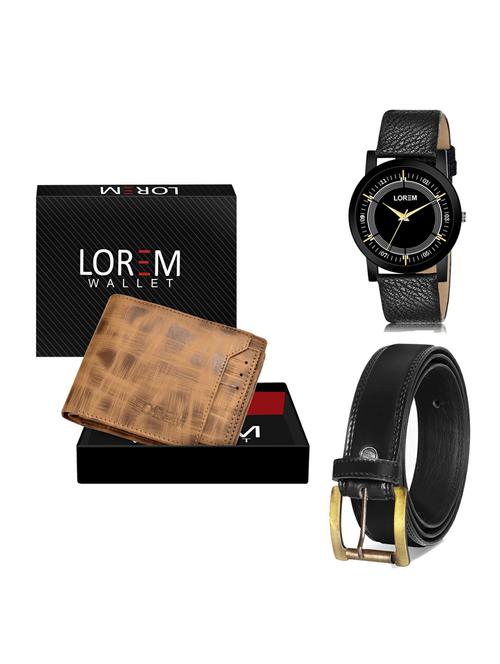 belt, wallet & watch gift combo - 19235059 - Very Small Image - 1