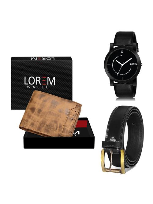belt, wallet & watch gift combo - 19235104 - Very Small Image - 1