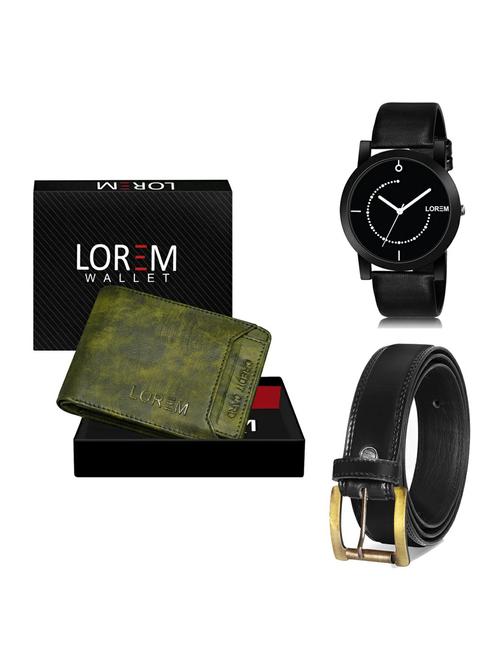 belt, wallet & watch gift combo - 19235110 - Very Small Image - 1