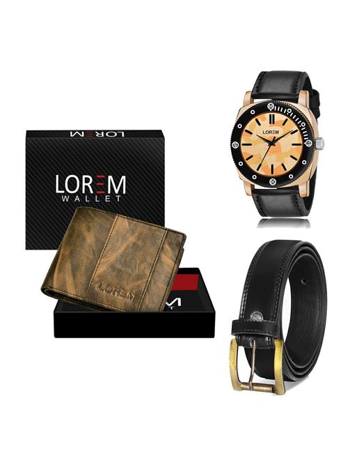 belt, wallet & watch gift combo - 19235148 - Very Small Image - 1