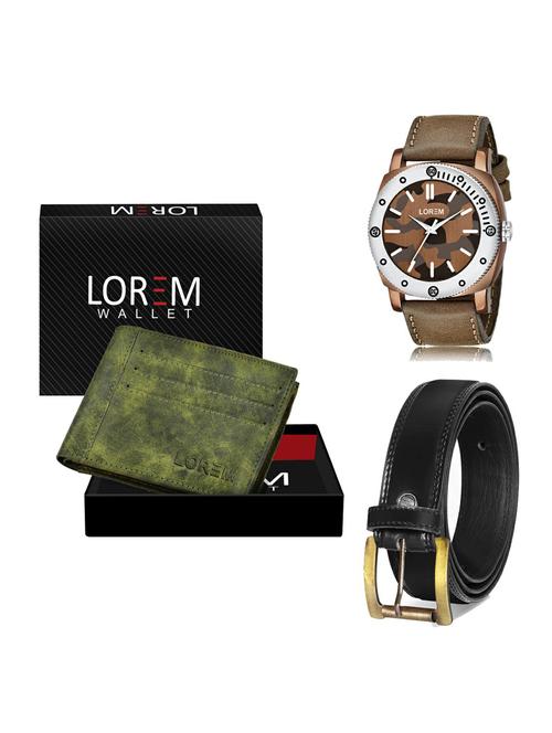 belt, wallet & watch gift combo - 19235190 - Very Small Image - 1