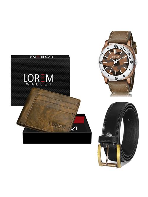 belt, wallet & watch gift combo - 19235192 - Very Small Image - 1