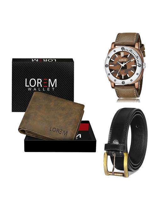 belt, wallet & watch gift combo - 19235198 - Very Small Image - 1