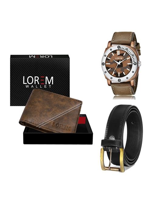 belt, wallet & watch gift combo - 19235205 - Very Small Image - 1