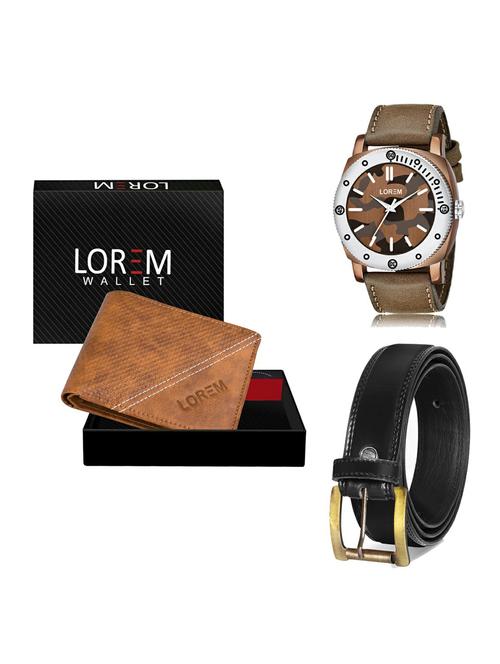 belt, wallet & watch gift combo - 19235206 - Very Small Image - 1