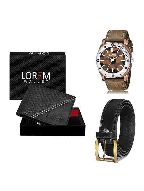 belt, wallet & watch gift combo - 19235208 - Very Small Image - 1