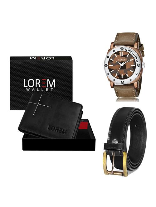 belt, wallet & watch gift combo - 19235213 - Very Small Image - 1