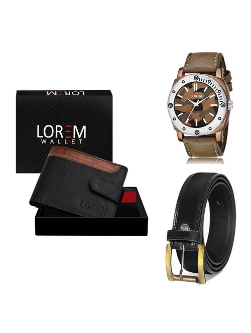 belt, wallet & watch gift combo - 19235218 - Very Small Image - 1
