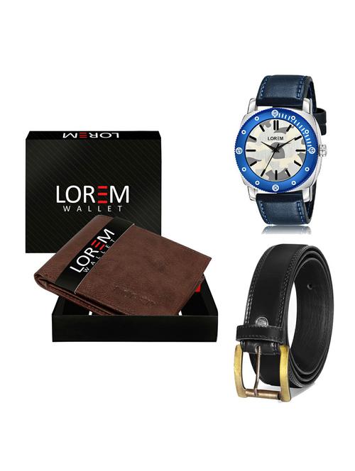 belt, wallet & watch gift combo - 19235230 - Very Small Image - 1