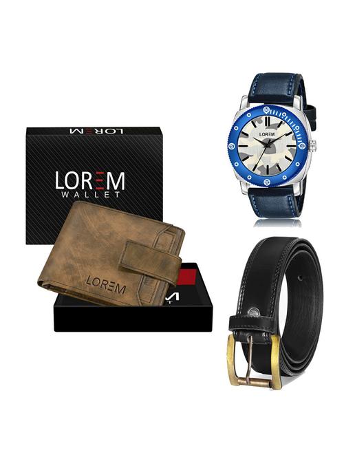 belt, wallet & watch gift combo - 19235241 - Very Small Image - 1