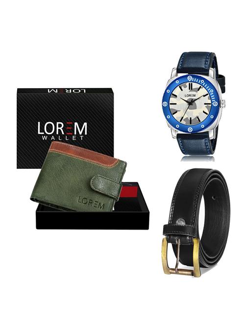 belt, wallet & watch gift combo - 19235264 - Very Small Image - 1
