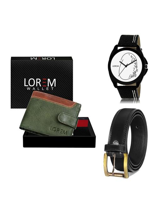 belt, wallet & watch gift combo - 19235309 - Very Small Image - 1
