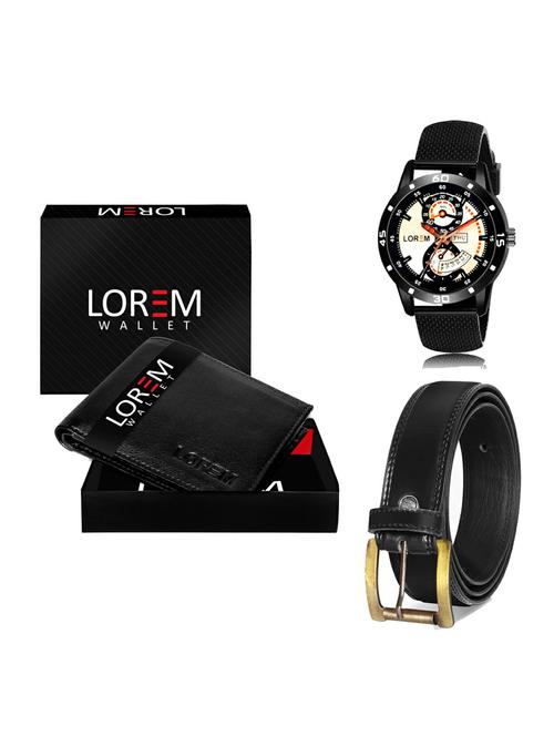belt, wallet & watch gift combo - 19235323 - Very Small Image - 1