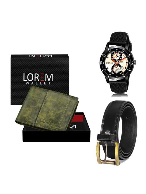 belt, wallet & watch gift combo - 19235326 - Very Small Image - 1