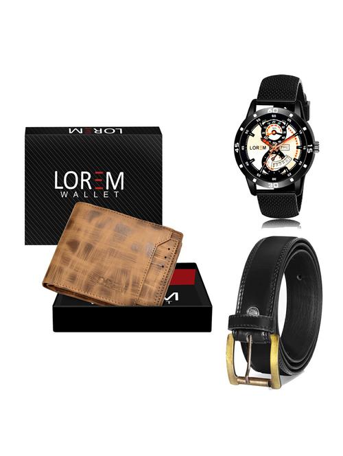 belt, wallet & watch gift combo - 19235329 - Very Small Image - 1