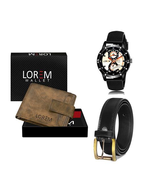 belt, wallet & watch gift combo - 19235331 - Very Small Image - 1