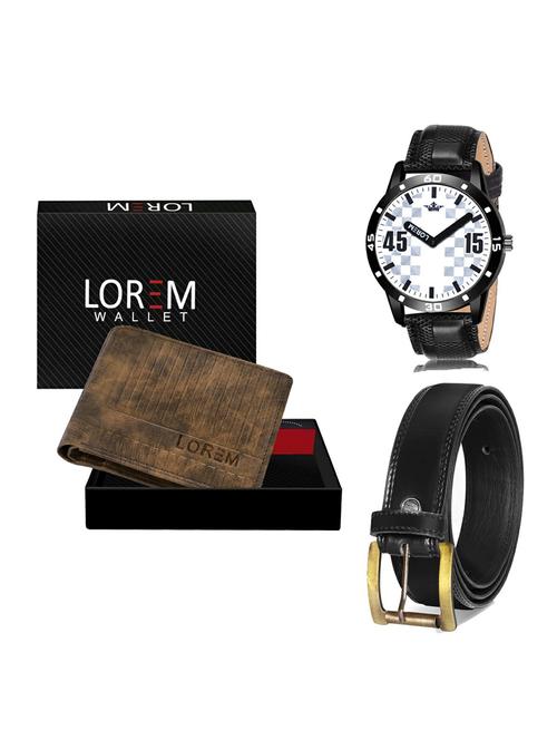 belt, wallet & watch gift combo - 19235426 - Very Small Image - 1