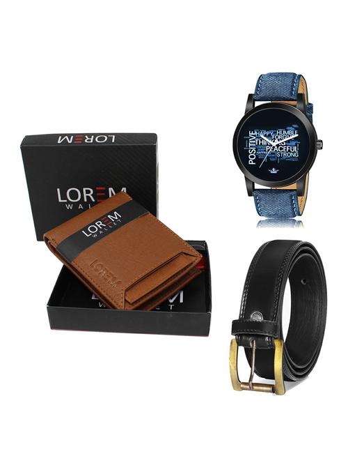 belt, wallet & watch gift combo - 19235492 - Very Small Image - 1