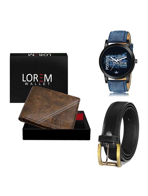 belt, wallet & watch gift combo - 19235520 - Very Small Image - 1