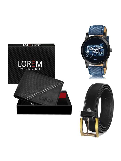belt, wallet & watch gift combo - 19235523 - Very Small Image - 1