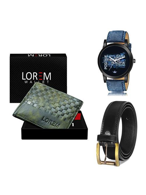 belt, wallet & watch gift combo - 19235526 - Very Small Image - 1