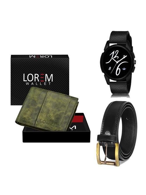 belt, wallet & watch gift combo - 19235551 - Very Small Image - 1