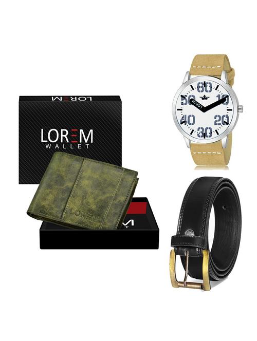 belt, wallet & watch gift combo - 19235596 - Very Small Image - 1