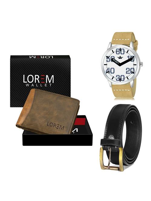 belt, wallet & watch gift combo - 19235604 - Very Small Image - 1