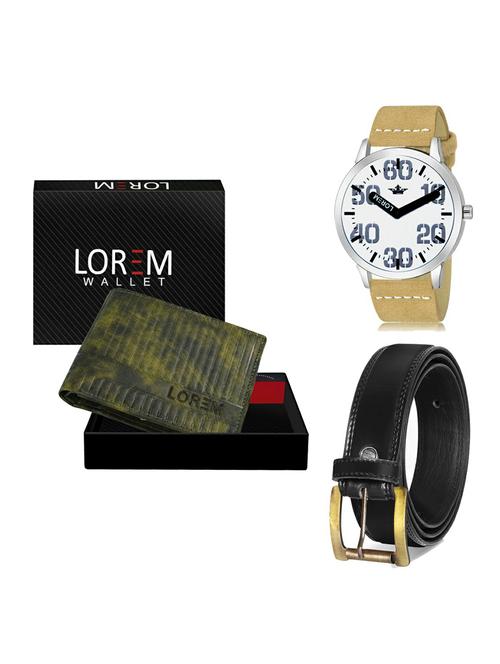 belt, wallet & watch gift combo - 19235608 - Very Small Image - 1