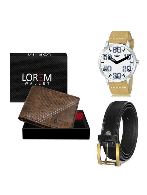 belt, wallet & watch gift combo - 19235610 - Very Small Image - 1