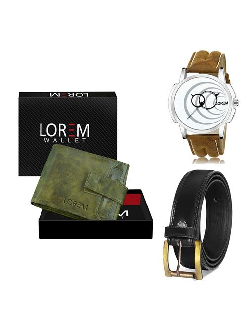 belt, wallet & watch gift combo - 19235645 - Very Small Image - 1