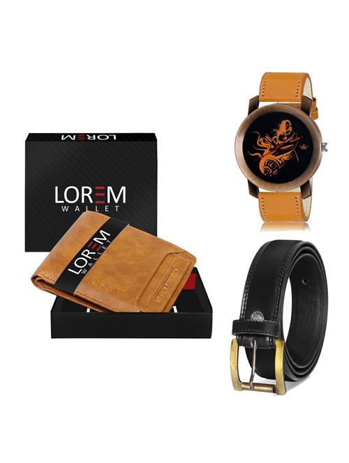 belt, wallet & watch gift combo - 19235674 - Very Small Image - 1