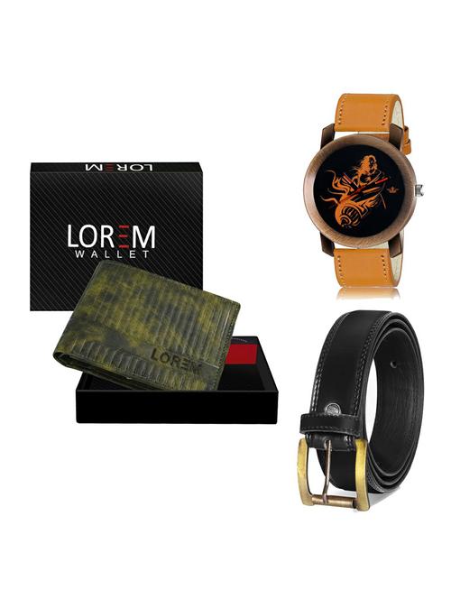 belt, wallet & watch gift combo - 19235698 - Very Small Image - 1