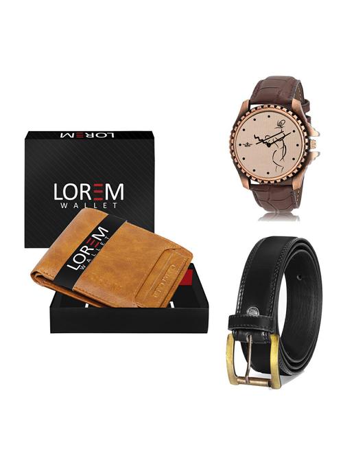 belt, wallet & watch gift combo - 19235719 - Very Small Image - 1