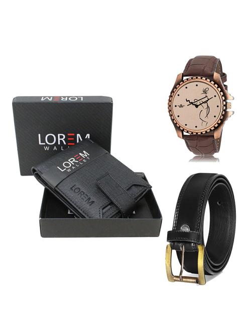 belt, wallet & watch gift combo - 19235721 - Very Small Image - 1