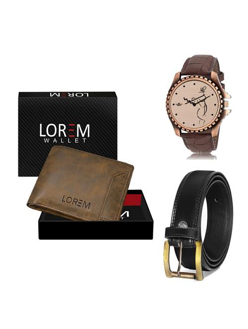 belt, wallet & watch gift combo - 19235737 - Very Small Image - 1
