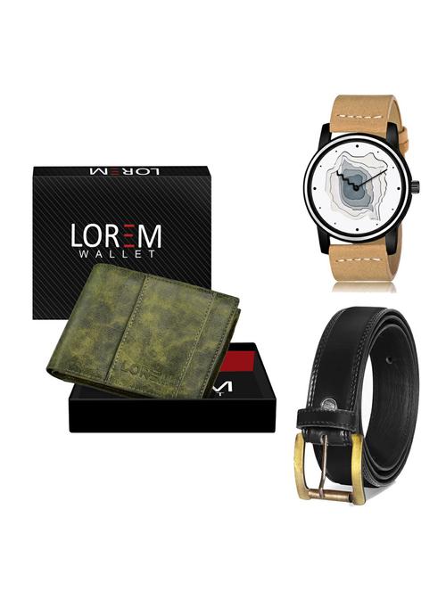 belt, wallet & watch gift combo - 19235866 - Very Small Image - 1
