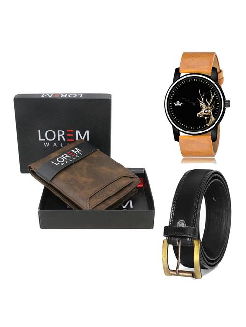 belt, wallet & watch gift combo - 19235898 - Very Small Image - 1