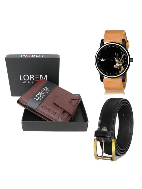 belt, wallet & watch gift combo - 19235902 - Very Small Image - 1