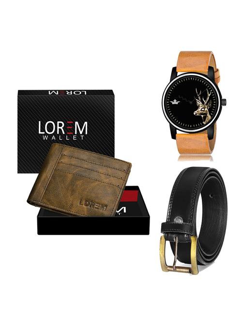 belt, wallet & watch gift combo - 19235912 - Very Small Image - 1