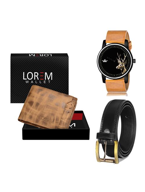 belt, wallet & watch gift combo - 19235914 - Very Small Image - 1