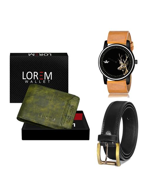 belt, wallet & watch gift combo - 19235920 - Very Small Image - 1