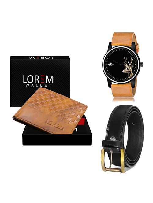 belt, wallet & watch gift combo - 19235930 - Very Small Image - 1