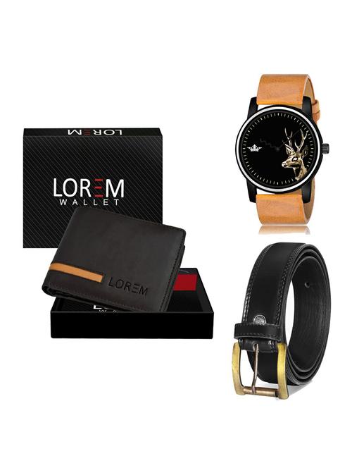 belt, wallet & watch gift combo - 19235936 - Very Small Image - 1