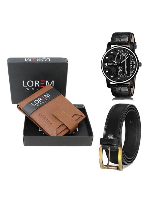 belt, wallet & watch gift combo - 19235948 - Very Small Image - 1