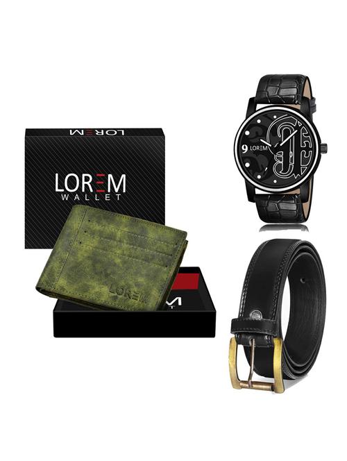 belt, wallet & watch gift combo - 19235955 - Very Small Image - 1