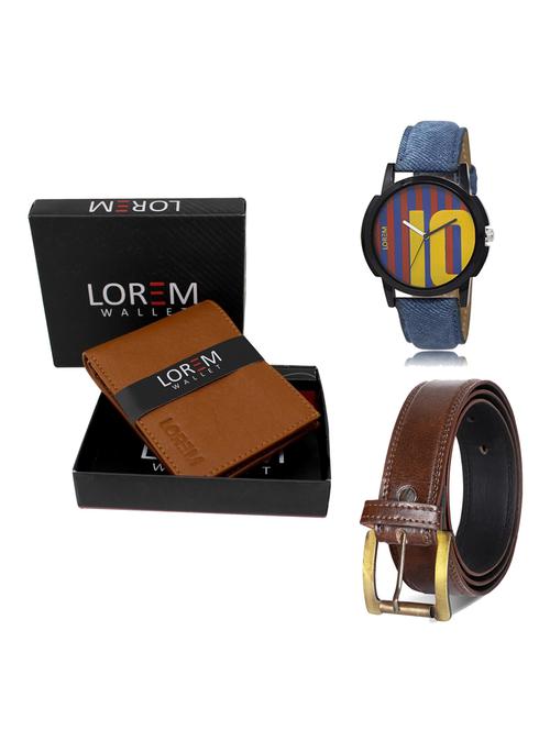 belt, wallet & watch gift combo - 19237938 - Very Small Image - 1