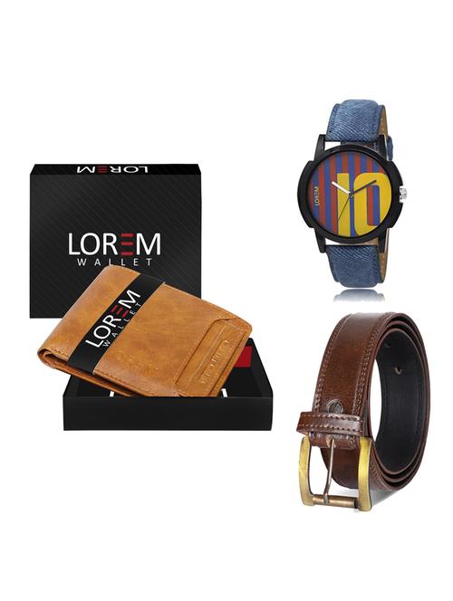 belt, wallet & watch gift combo - 19237942 - Very Small Image - 1