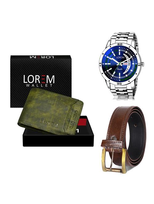 belt, wallet & watch gift combo - 19238032 - Very Small Image - 1