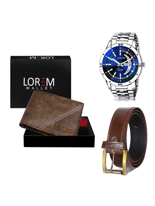 belt, wallet & watch gift combo - 19238039 - Very Small Image - 1